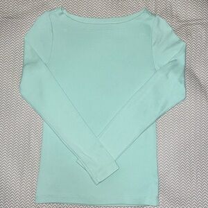GAP Mint Green‎ Long Sleeve Boatneck Top